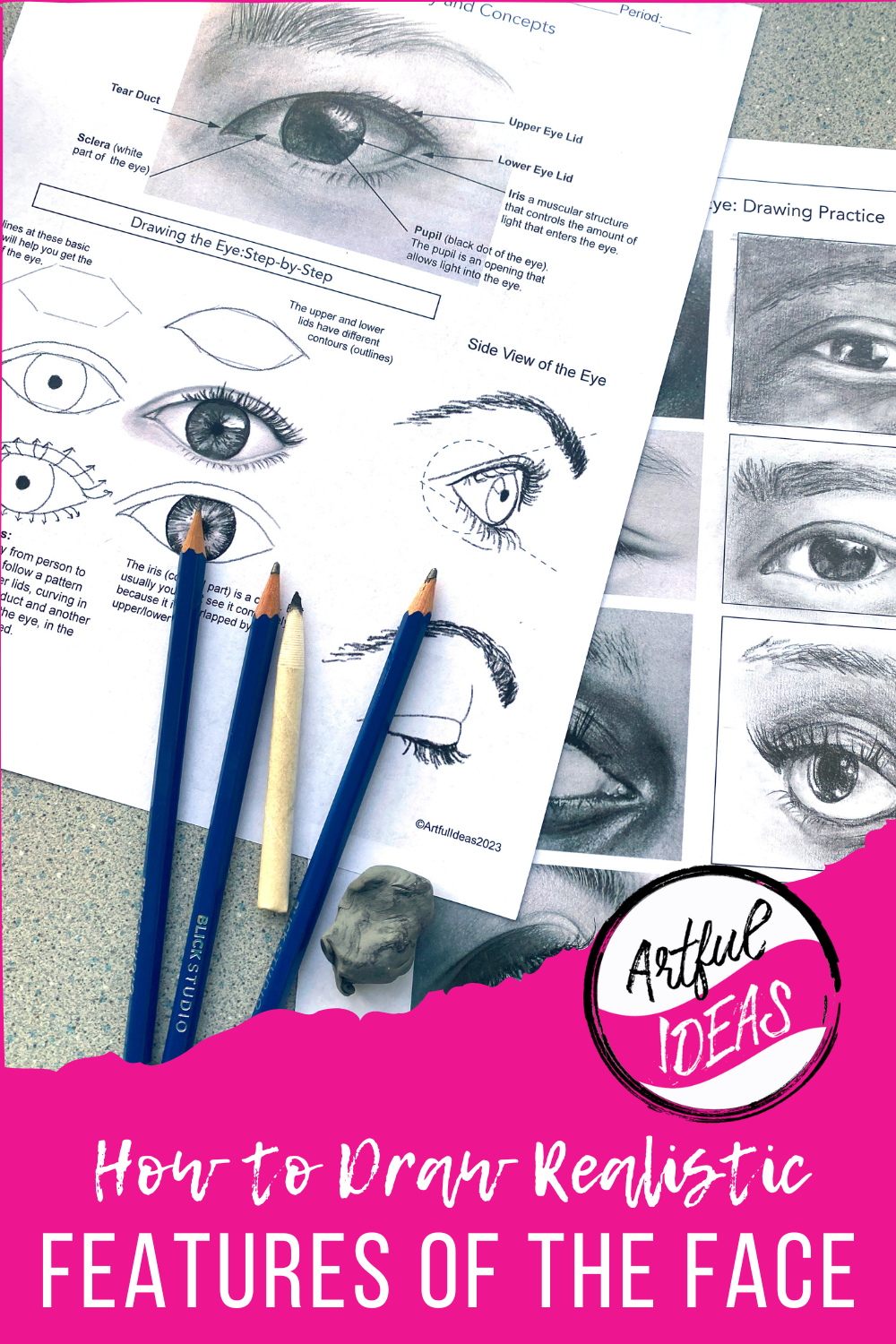 How to draw an eye step by step drawing worksheets and guide